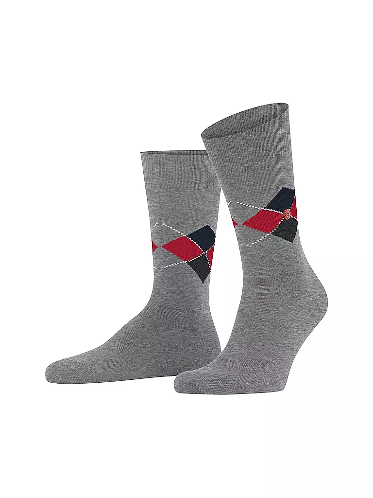 BURLINGTON Herren Socken 40-46 MULTI KING  light grey melange hellgrau