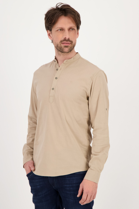Gabbiano camel heren overhemd