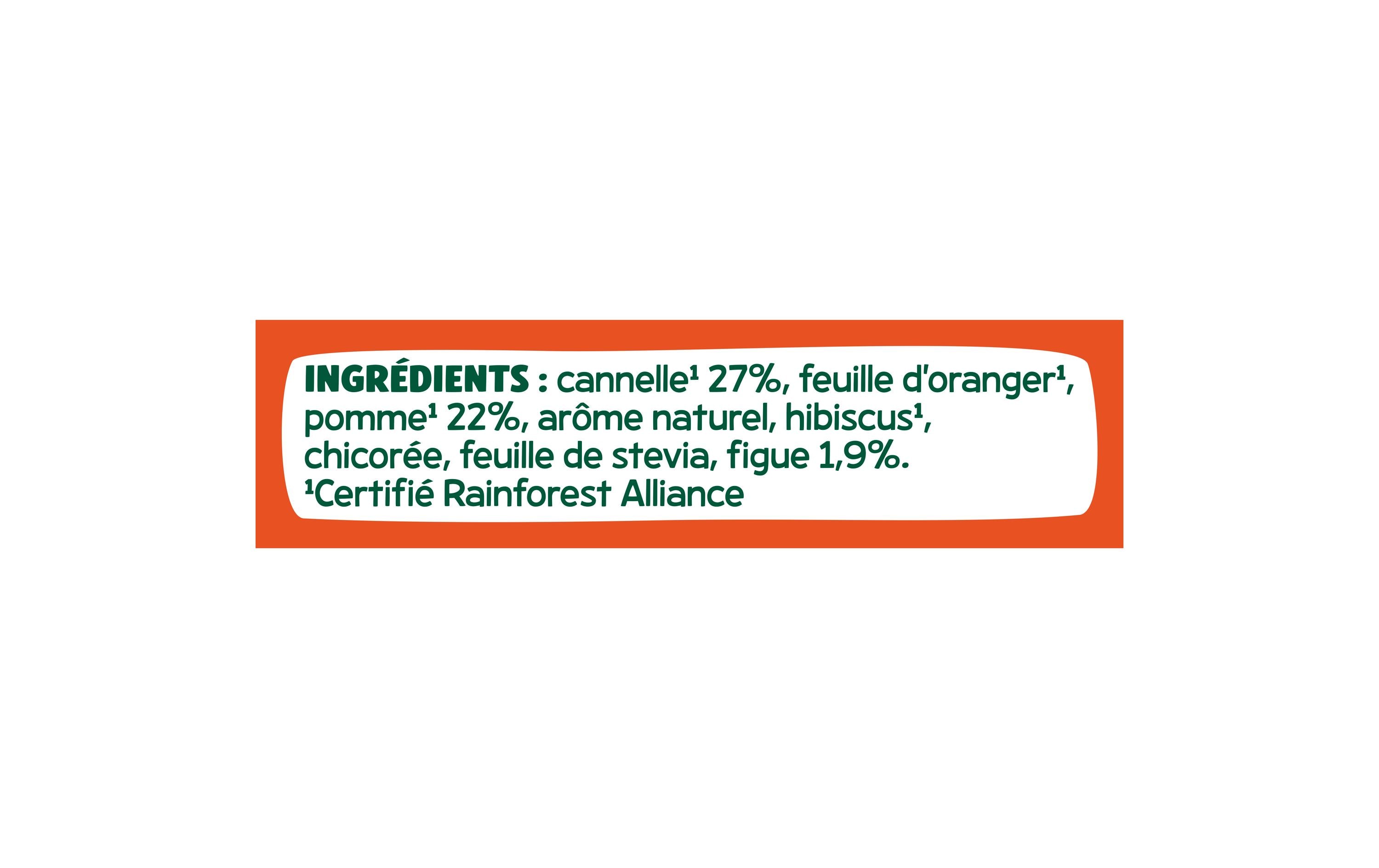 Teebeutel Infusion Pomme Cannelle 20 StückTee mit Apfel und Zimt