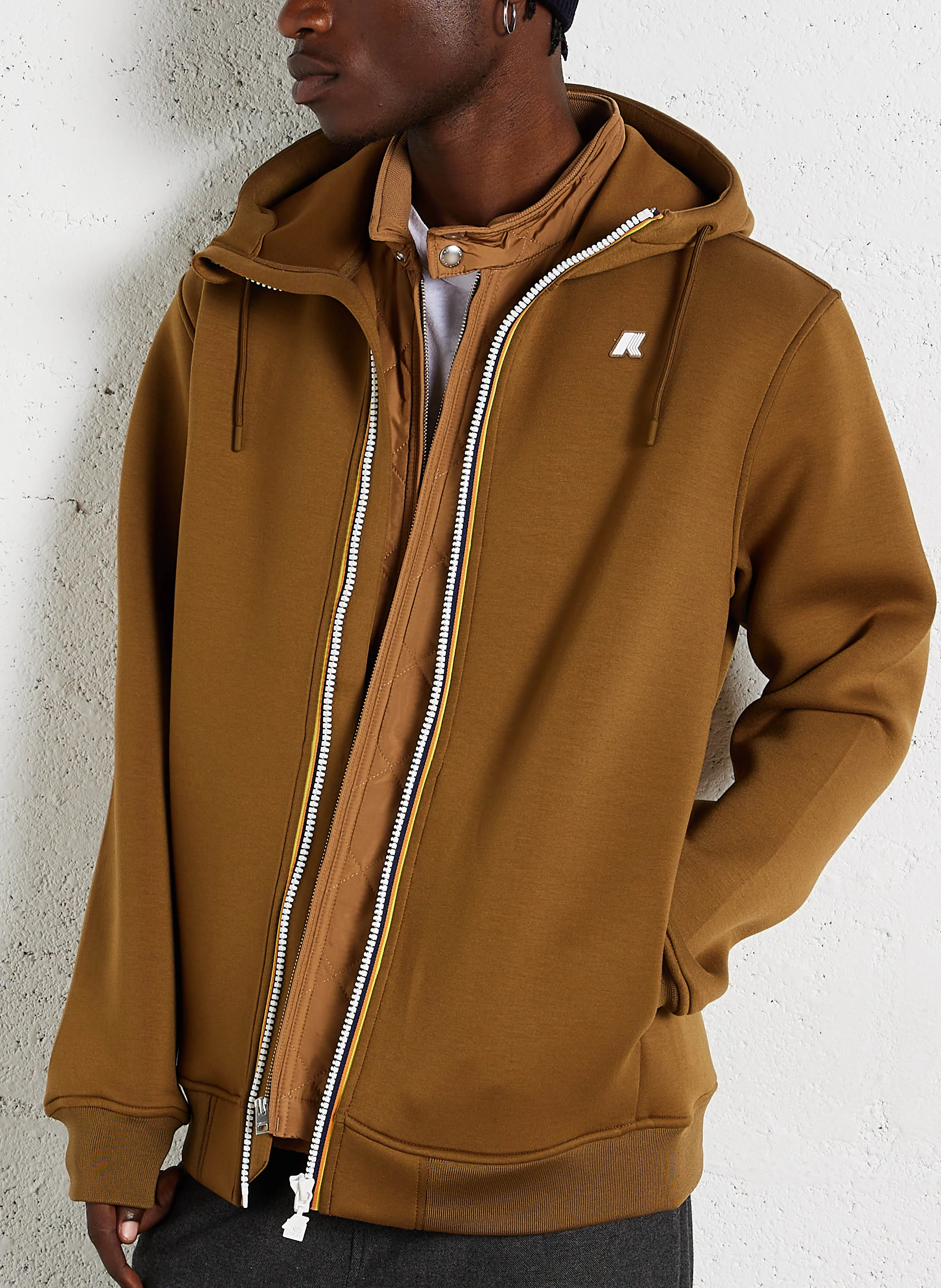 RAINER SPACER - Sweat ample zippé à capuche | Marron