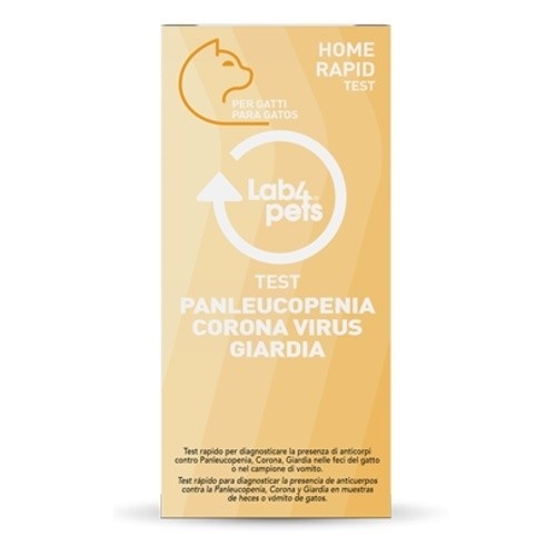 Teste rápido Lab4pets para panleucopenia, coronavírus e giardíase em gatos.