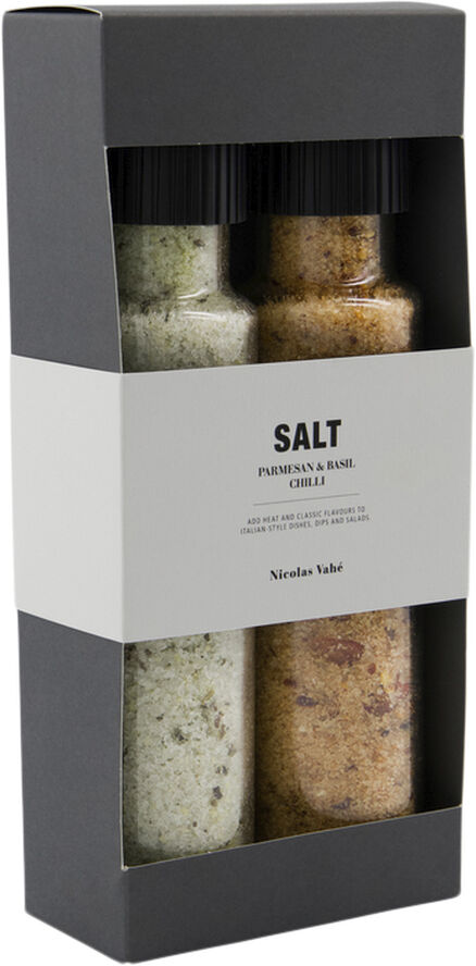 Nicolas Vahé Gaveæske, Nicolas Vahé Parmesan & Basil salt & Chilli salt