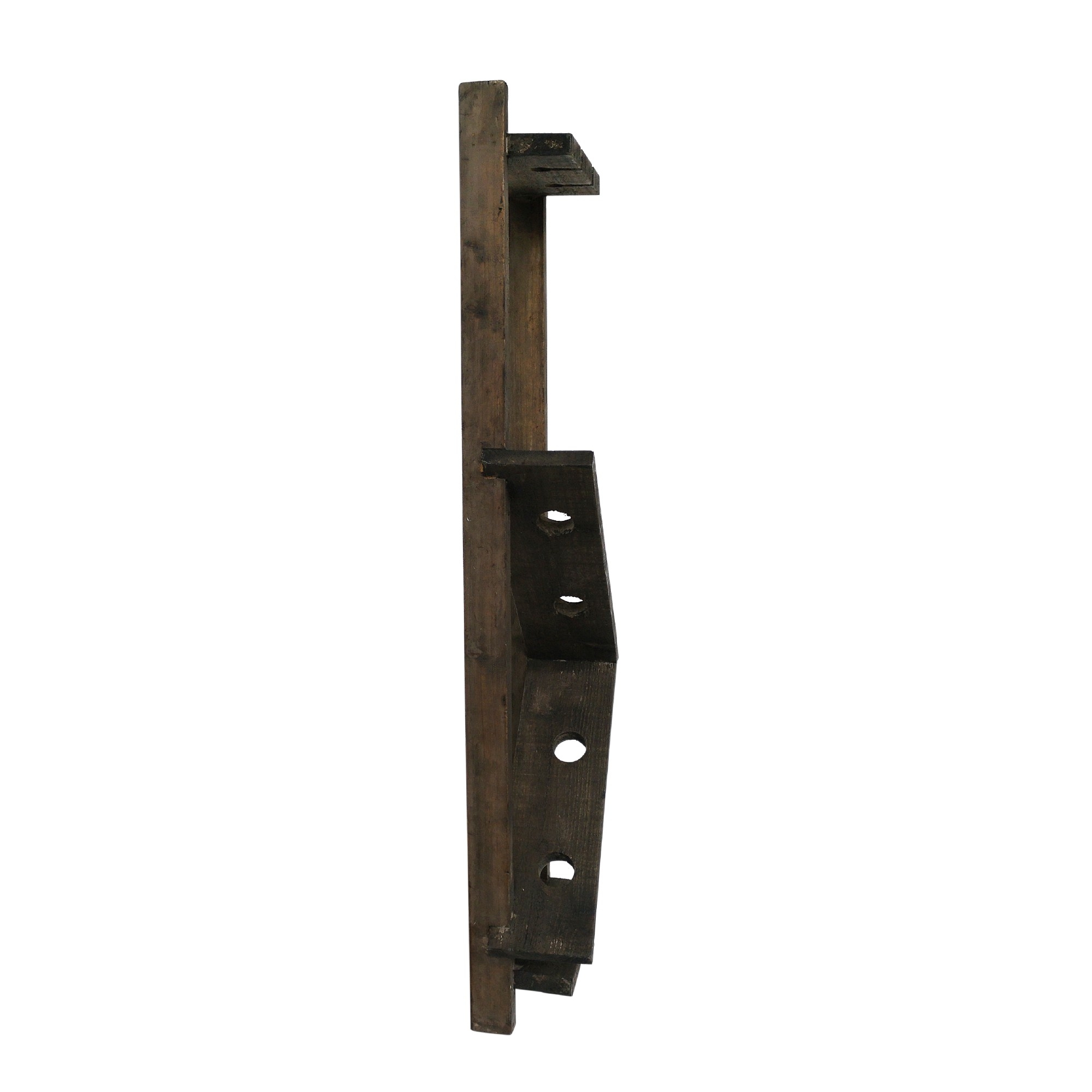 Weinregal mit Glashaltern, Pinienholz natur, H 88 cm, B 25 cm, L 12 cm von fischer's lagerhaus