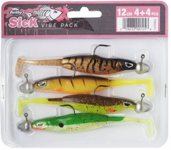 Berkley Sick Vibe Pre-Rigged Softbait 12cm (4 pcs)
