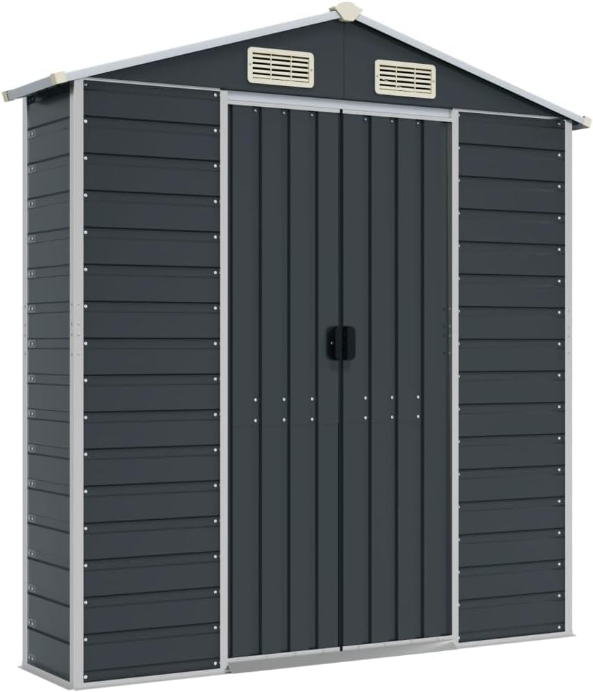 Kangmusi Ger?tehaus Anthrazit 191x385x198 cm Verzinkter Stahl, kangmusi3188256