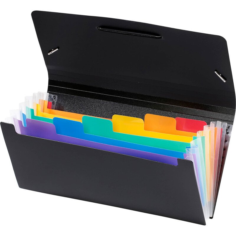 Trieur plastique format chèque 6 onglets Rainbow Class Viquel