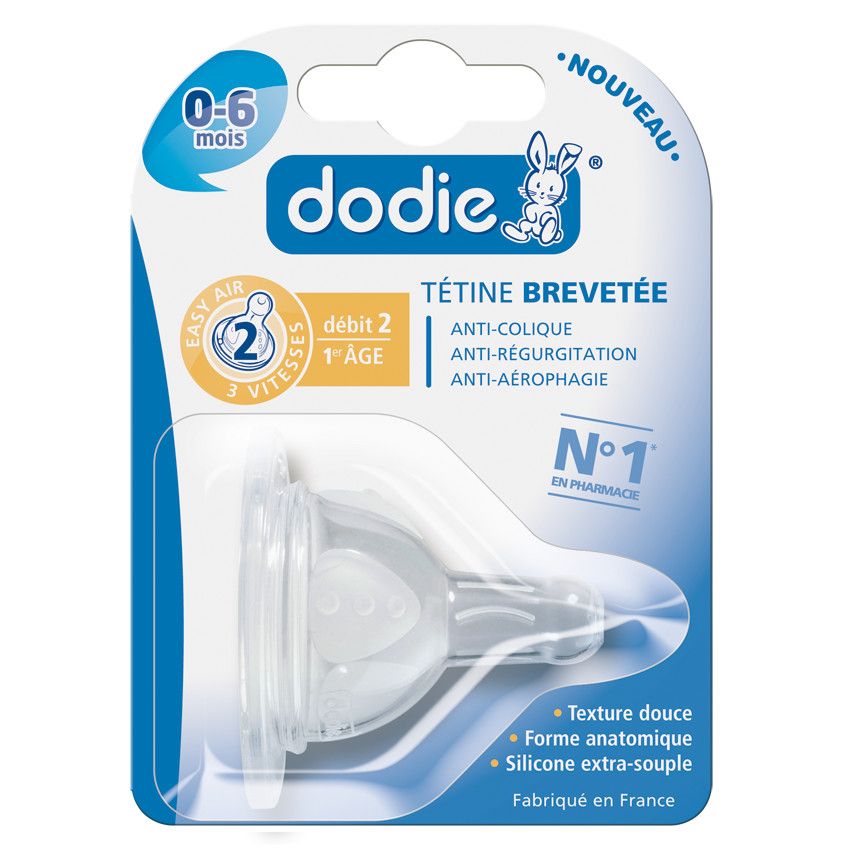 Tétine Initiation+ 3 vitesses débit 2 - Blanc