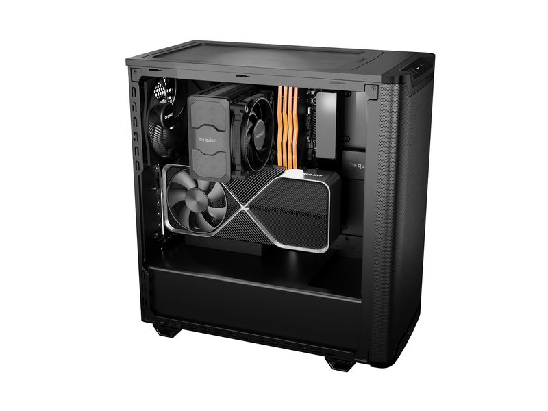 be quiet! PC-Gehäuse Pure Base 501 Airflow Window Schwarz Vielseitiges ATX-Gehäuse mit Seitenfenster
