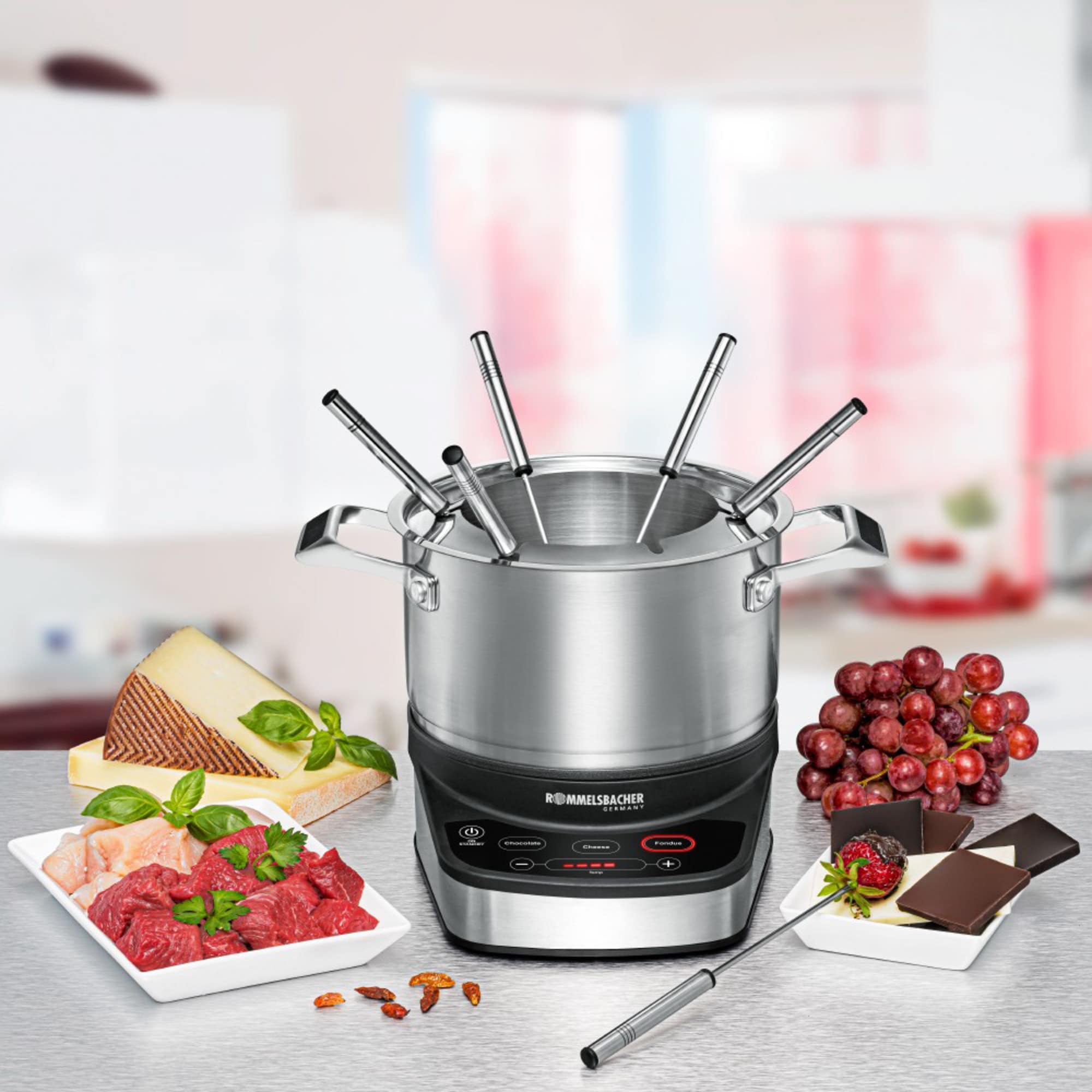 Rommelsbacher Fondue Elektro Fondue Set F 1200