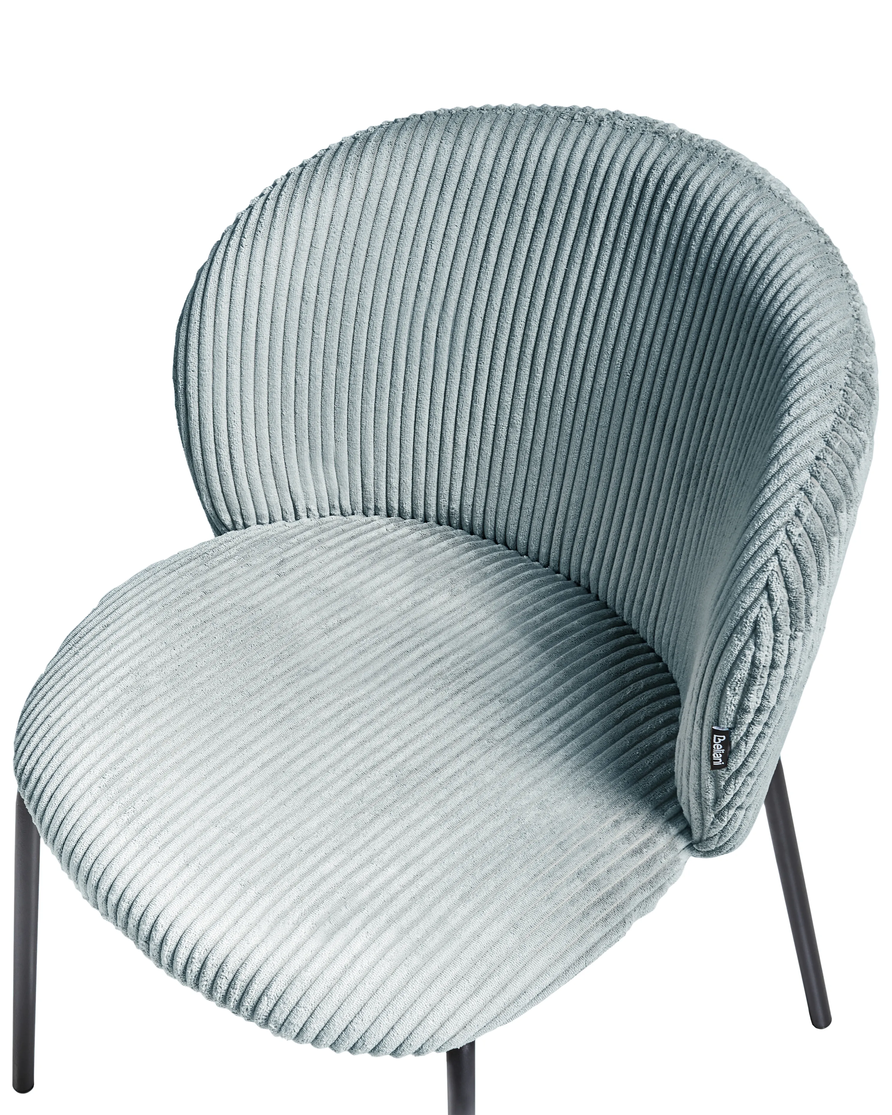 Set van 2 eetkamerstoelen MILES Corduroy Lichtblauw