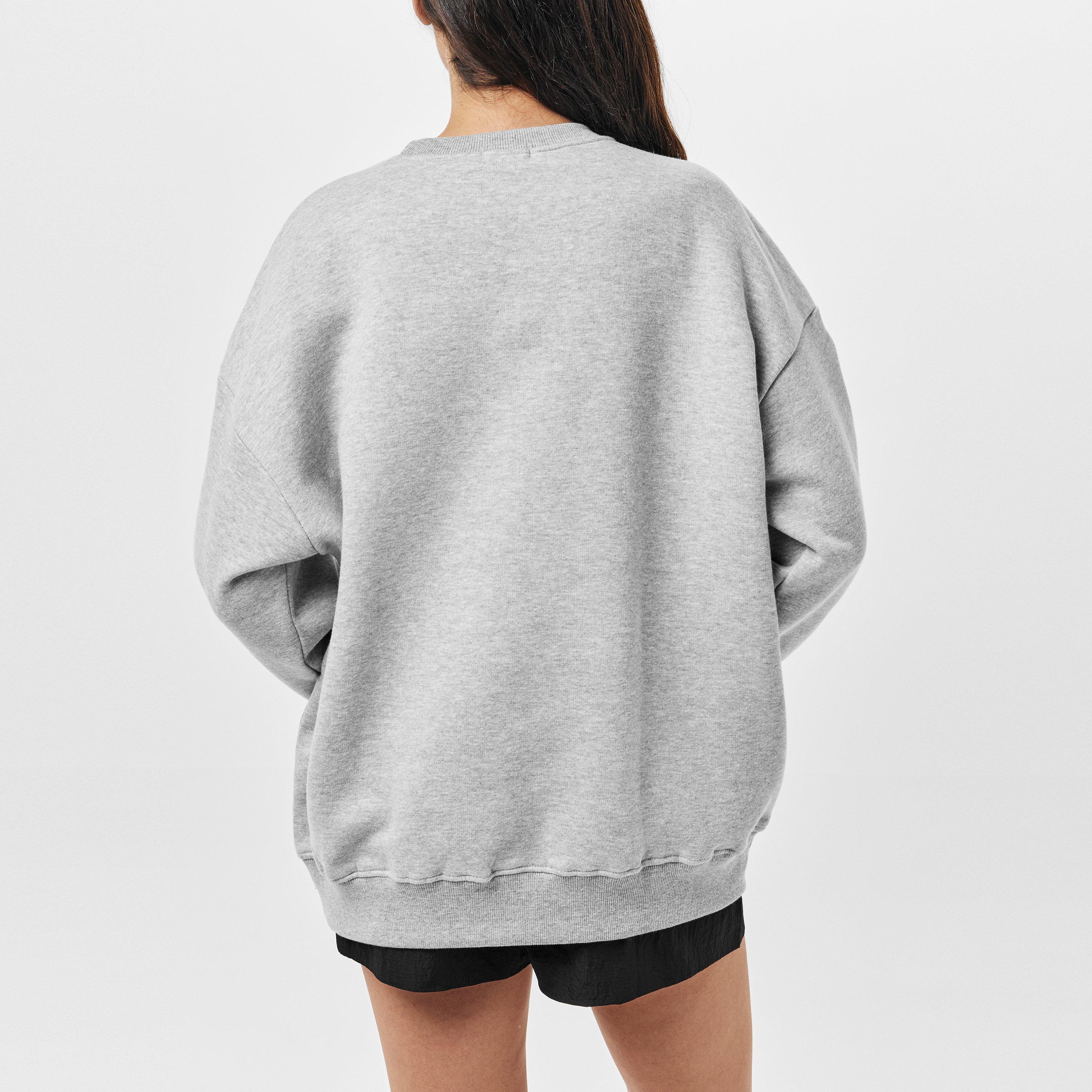 Missy Empire ME Marl Borg Oversized Yoga Sweatshirt Womens