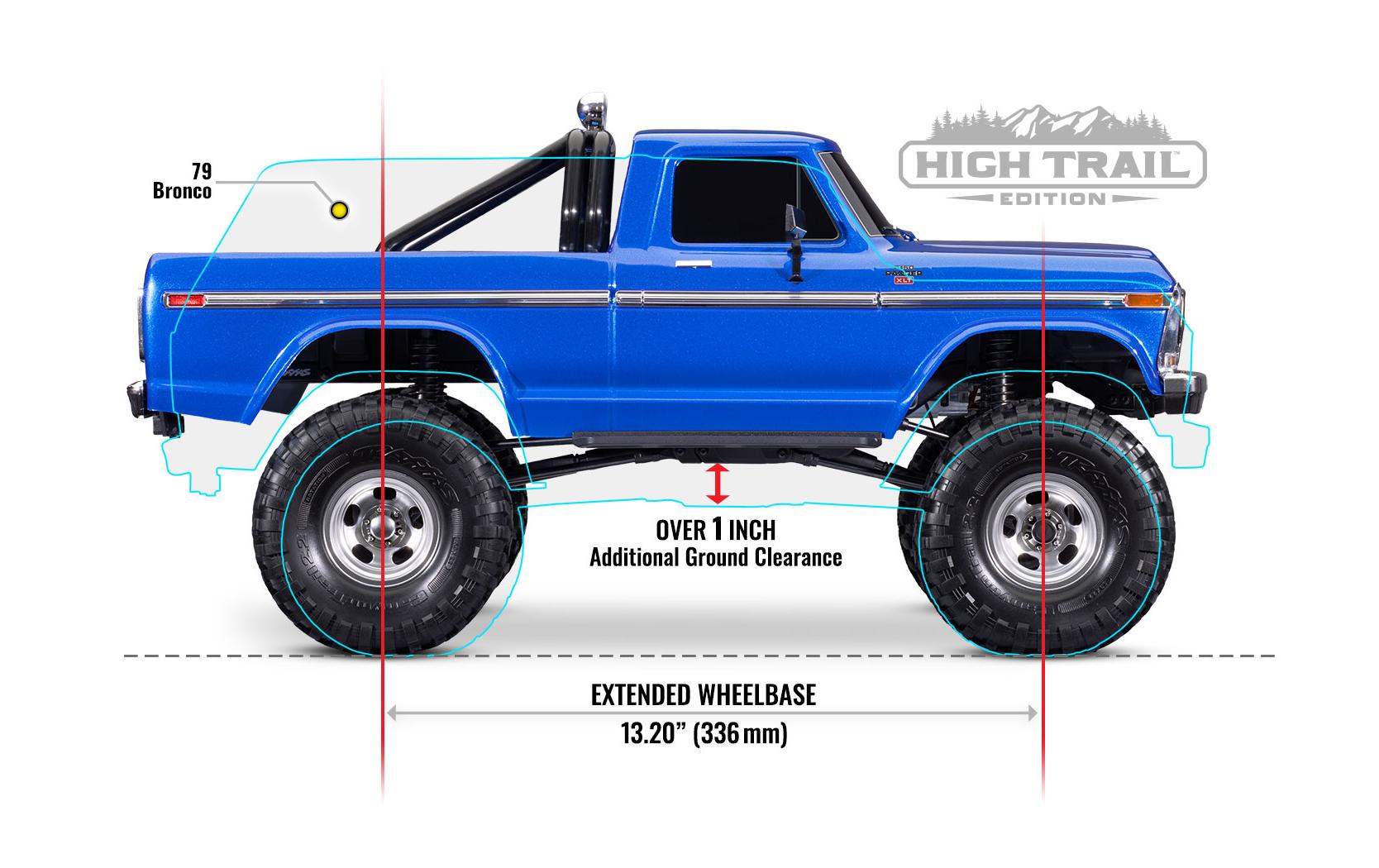 Scale Crawler TRX-4 Ford F-150 HighTrail Schwarz ARTR 1:10<br>Rockcrawler mit 1979 Ford F-150 Pickup Karosserie