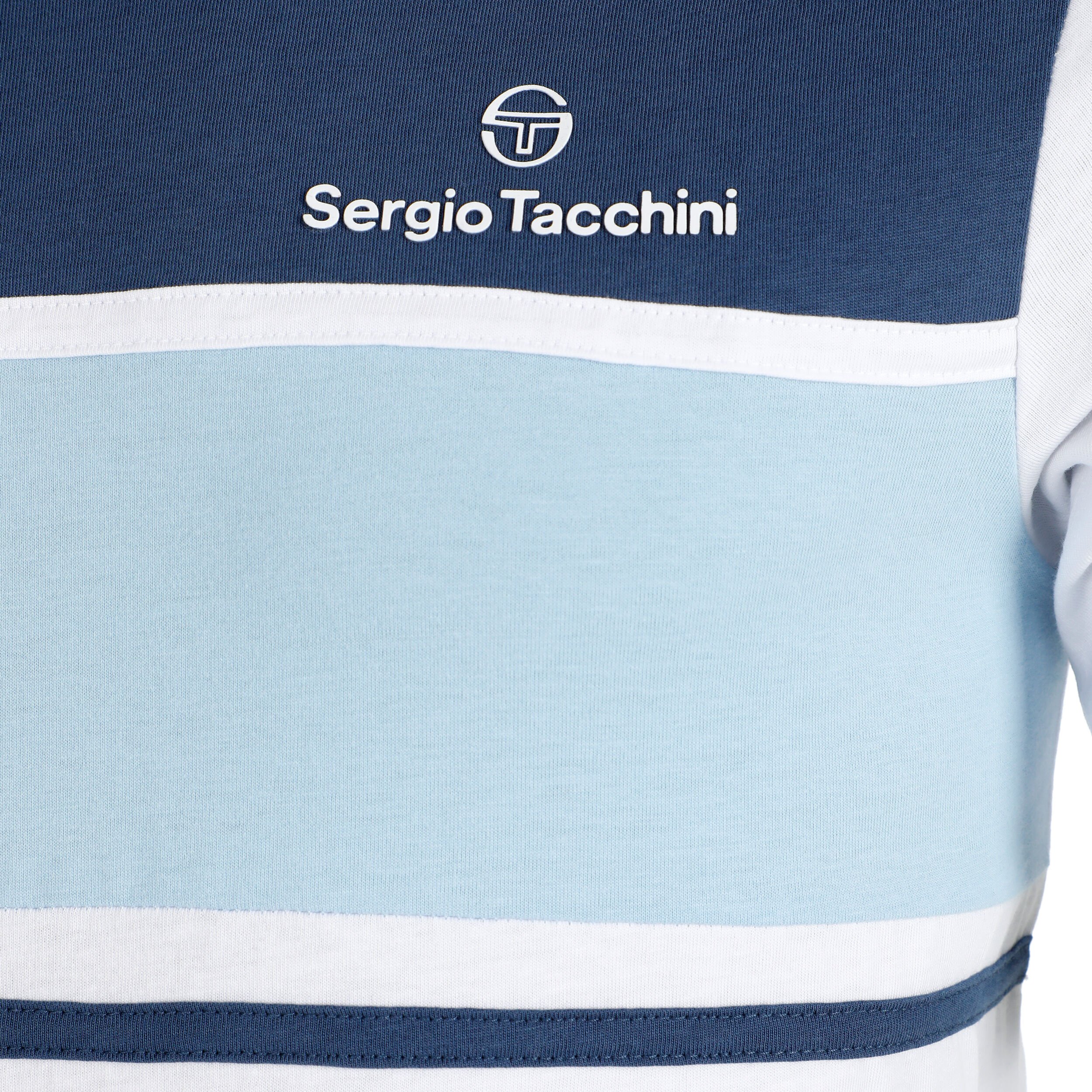 Sergio Tacchini Arpa T-shirt Hommes - Blanc , Bleu Clair
