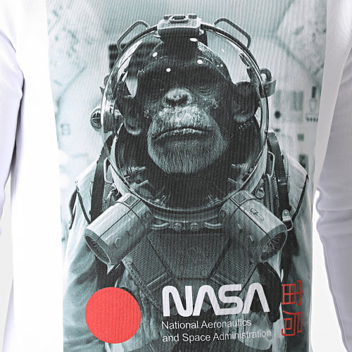 Sweat Crewneck Chimp In Space Blanc