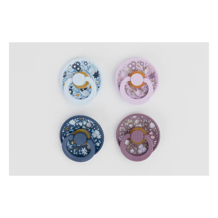 Bibs Tétines en caoutchouc naturel Bibs x Liberty - Set de 2 | Violet