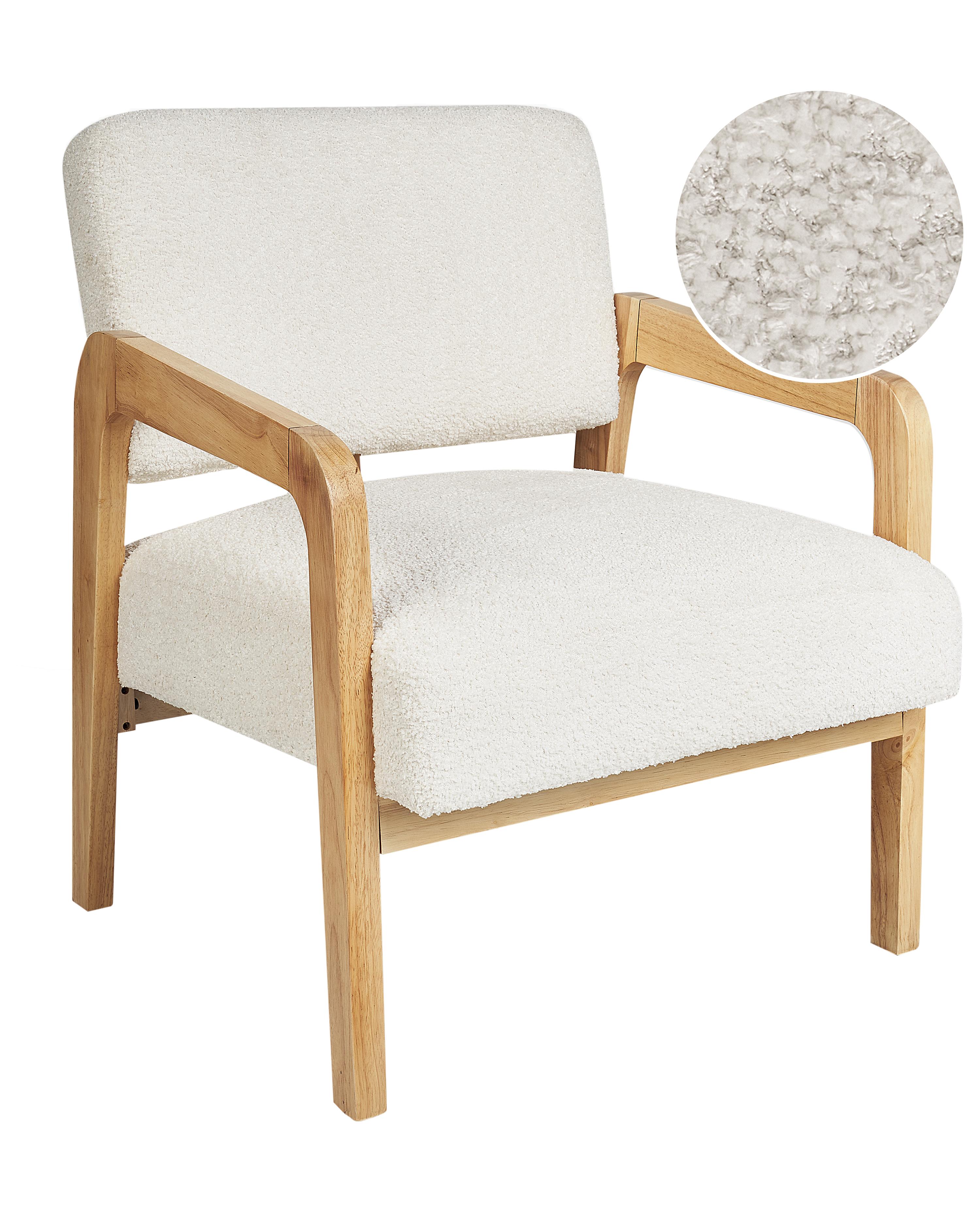 Fauteuil HJO Bouclé Gebroken wit