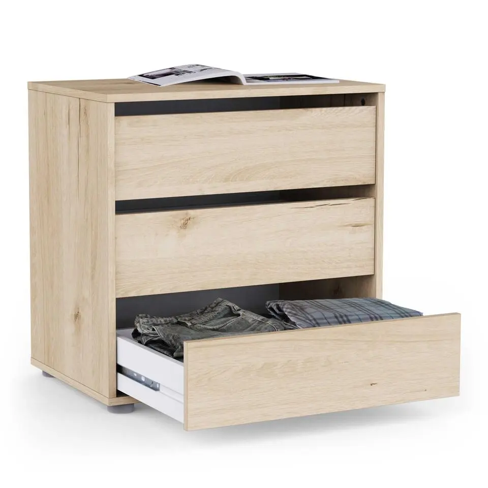 Ladekast Blokty - 60x40x58cm - 3 lades - eikdecor