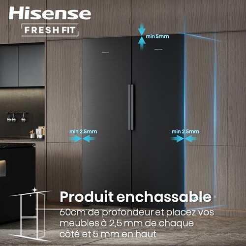 Réfrigérateur 1 porte Hisense Refrigerateur 1 porte RL5K370GSFD Freshfit
