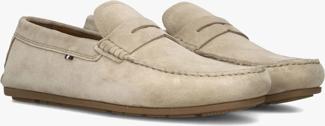 TOMMY HILFIGER beige tommy hilfiger loafers casual hilfiger driver