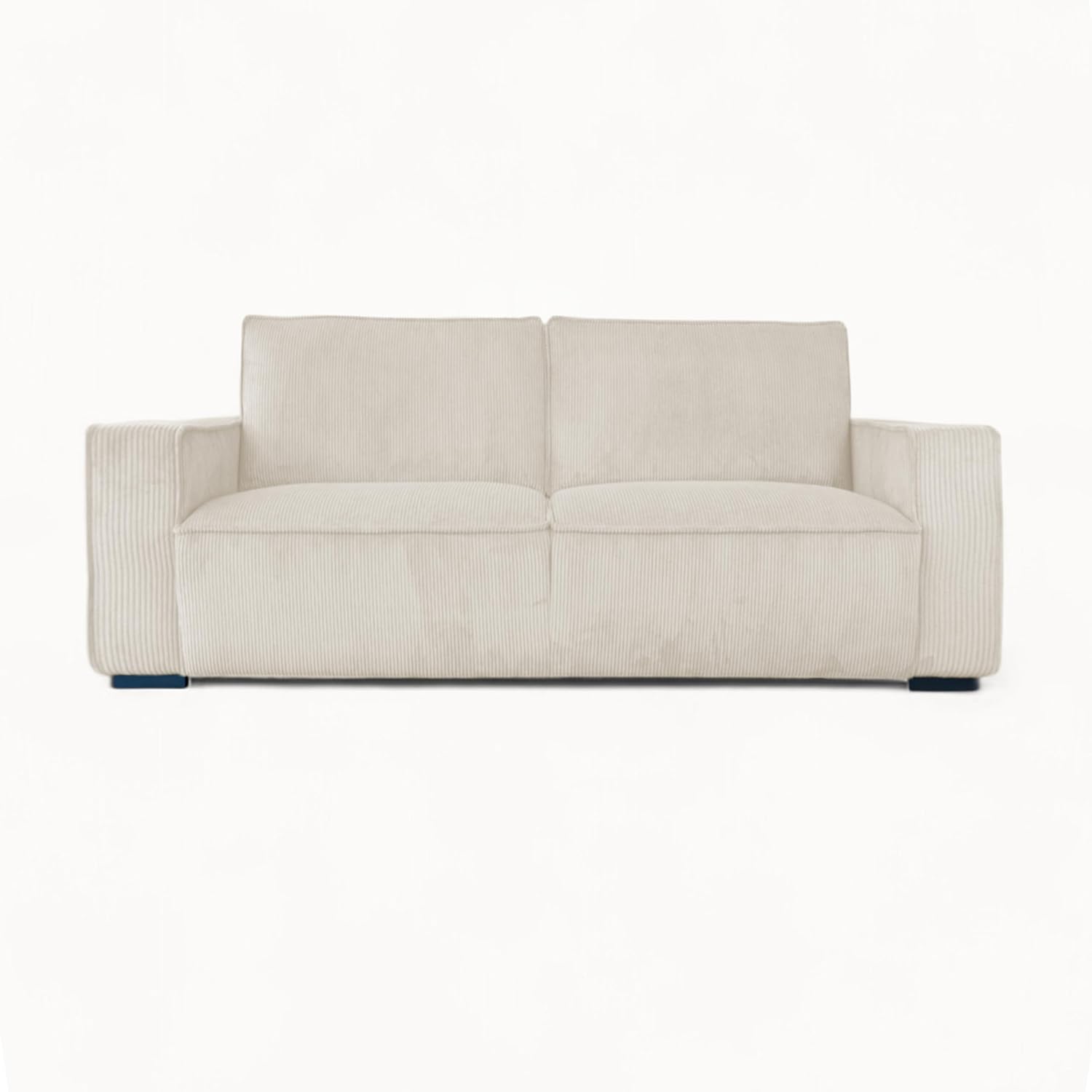 FENIKS Sofa 2 Sitzer - 2er Couch - 178 x 95 x 84 cm - kleine Stoffcouch - modern - Cord Stoff Plüsch - Santino Weiß
