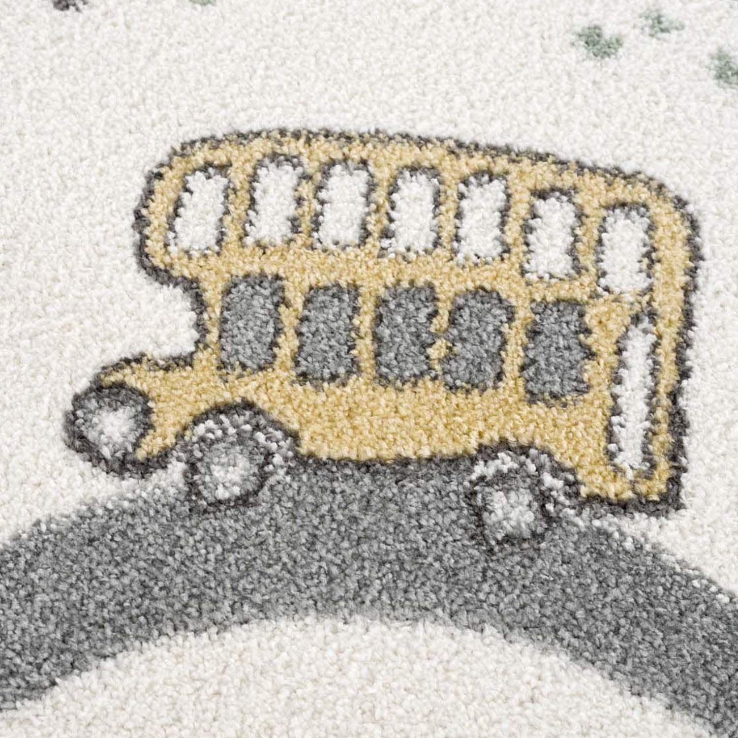 Carpet City Kinderteppich »Anime9376« rund 11 mm Höhe Strassen-Spiel-Teppich, Auto, Weicher Flor, Pflegeleicht, Kinderzimmer