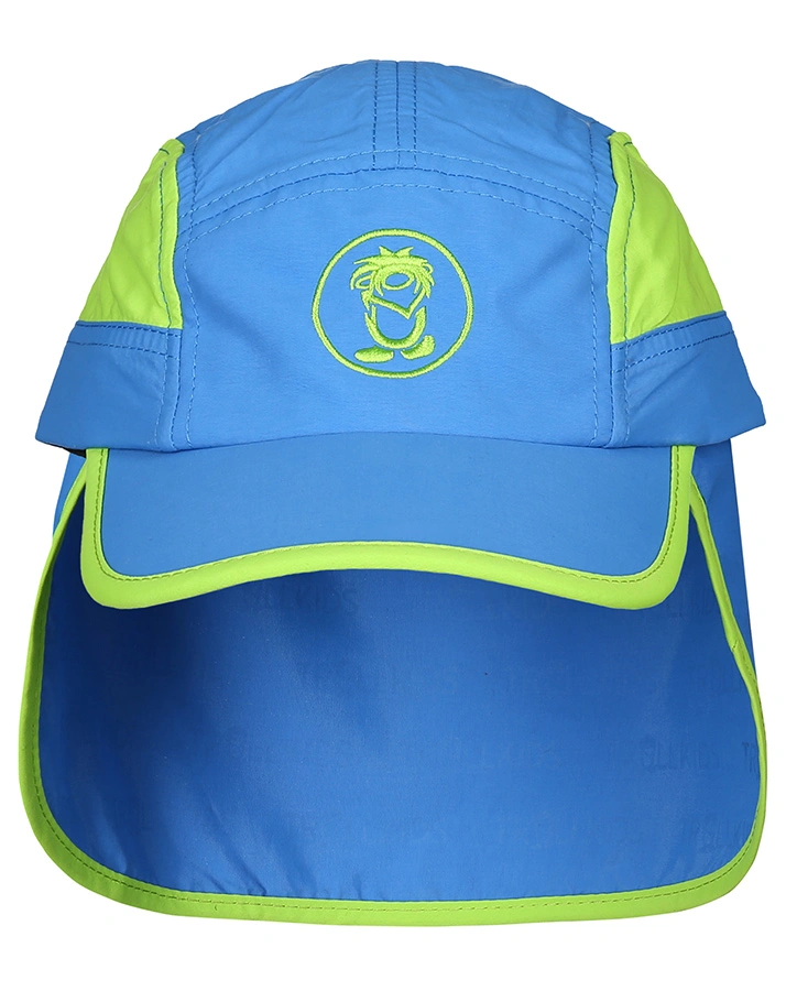 Sonnenschutz-Kids TROLL CAP XT mit Nackenschutz in blau/grün