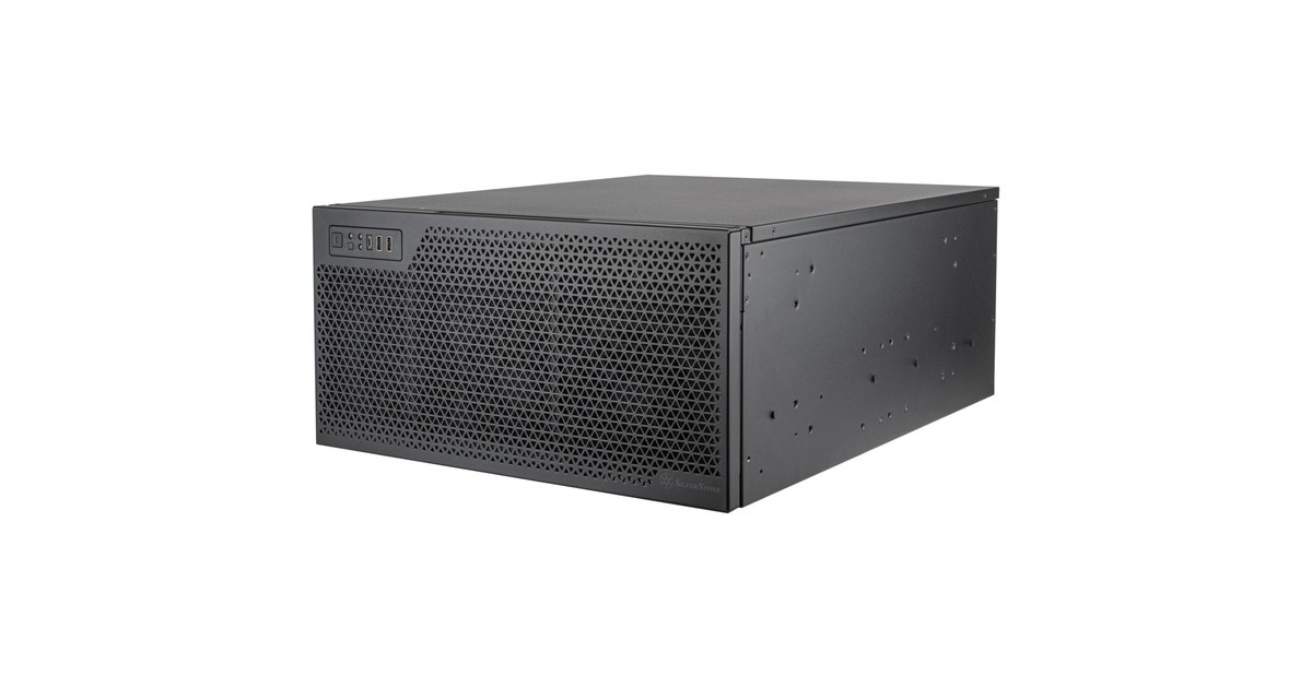 SilverStoneRM52 server behuizing  (Zwart | 2x USB-A | 1x USB-C)