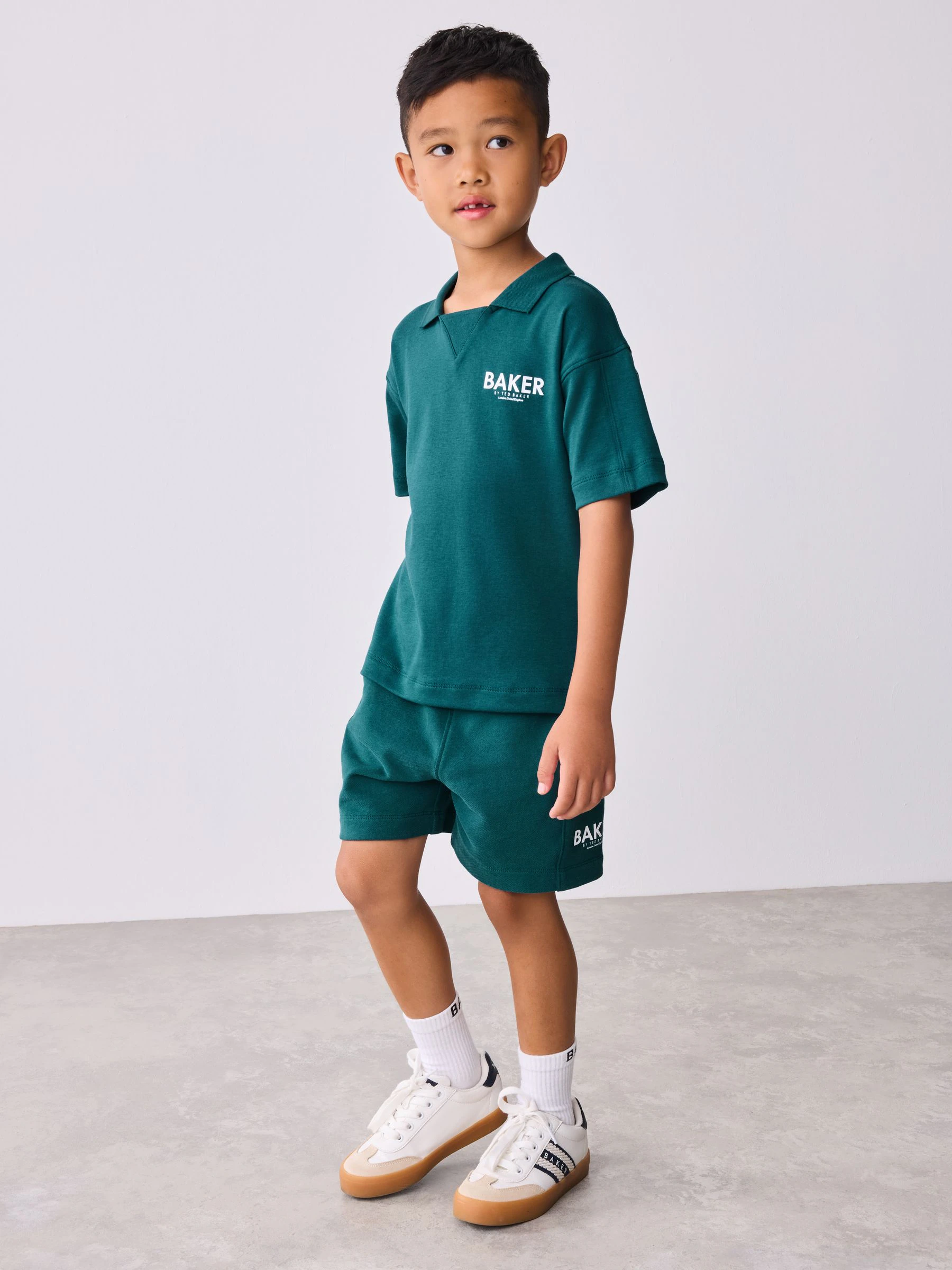 Groen - Baker by Ted Baker Baker by Ted Baker Polo Shirt and Shorts Set