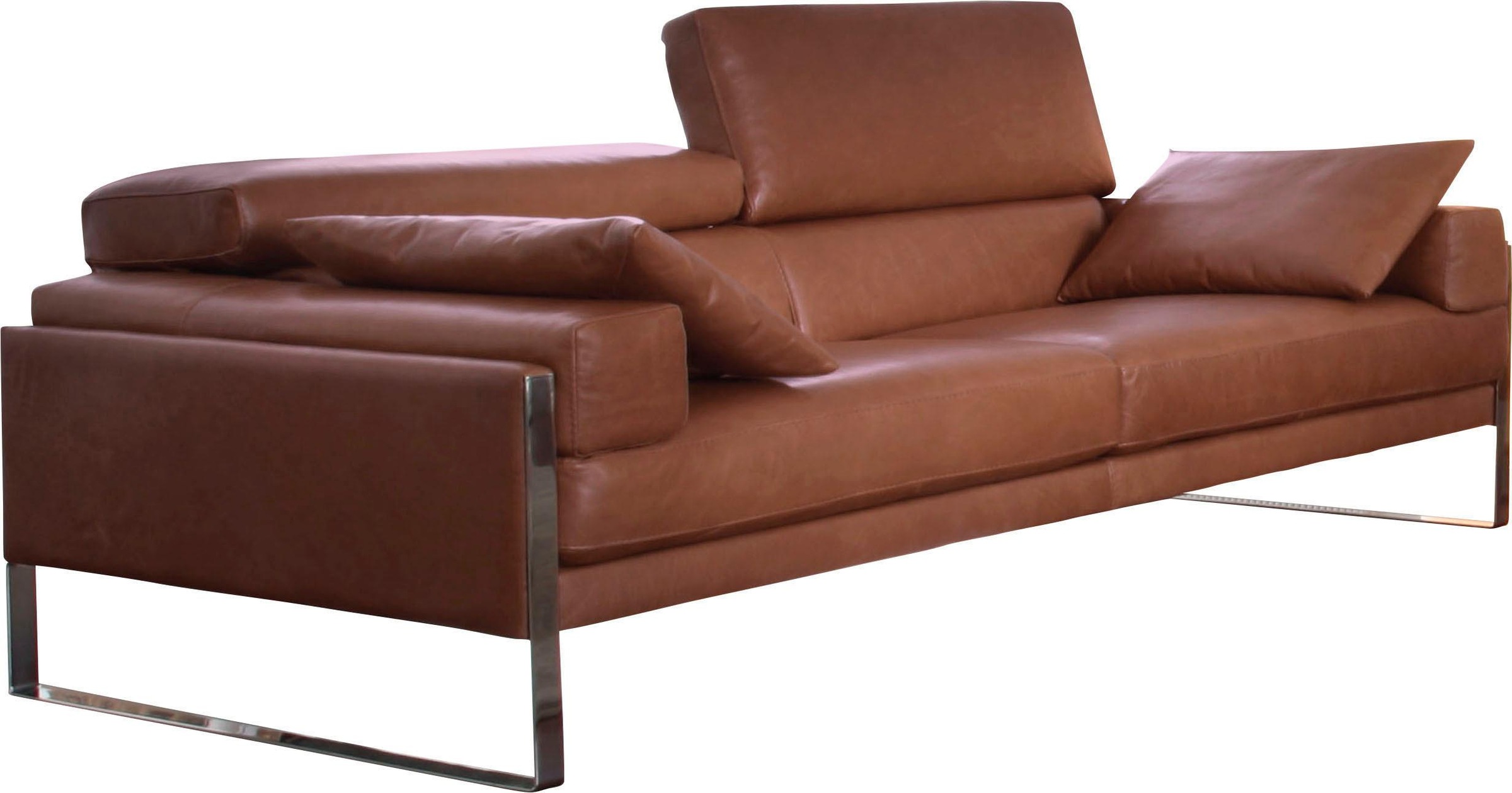 CALIA ITALIA 2-Sitzer »Romeo, Designsofa der Extraklasse mit tollem Sitzkomfort« edle Design Kufenfüsse und edlem Lederbezug