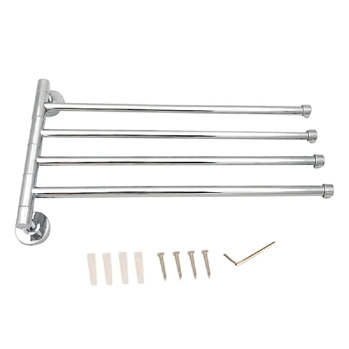 Universal Barre de serviette - Acier inoxydable - 4 bras