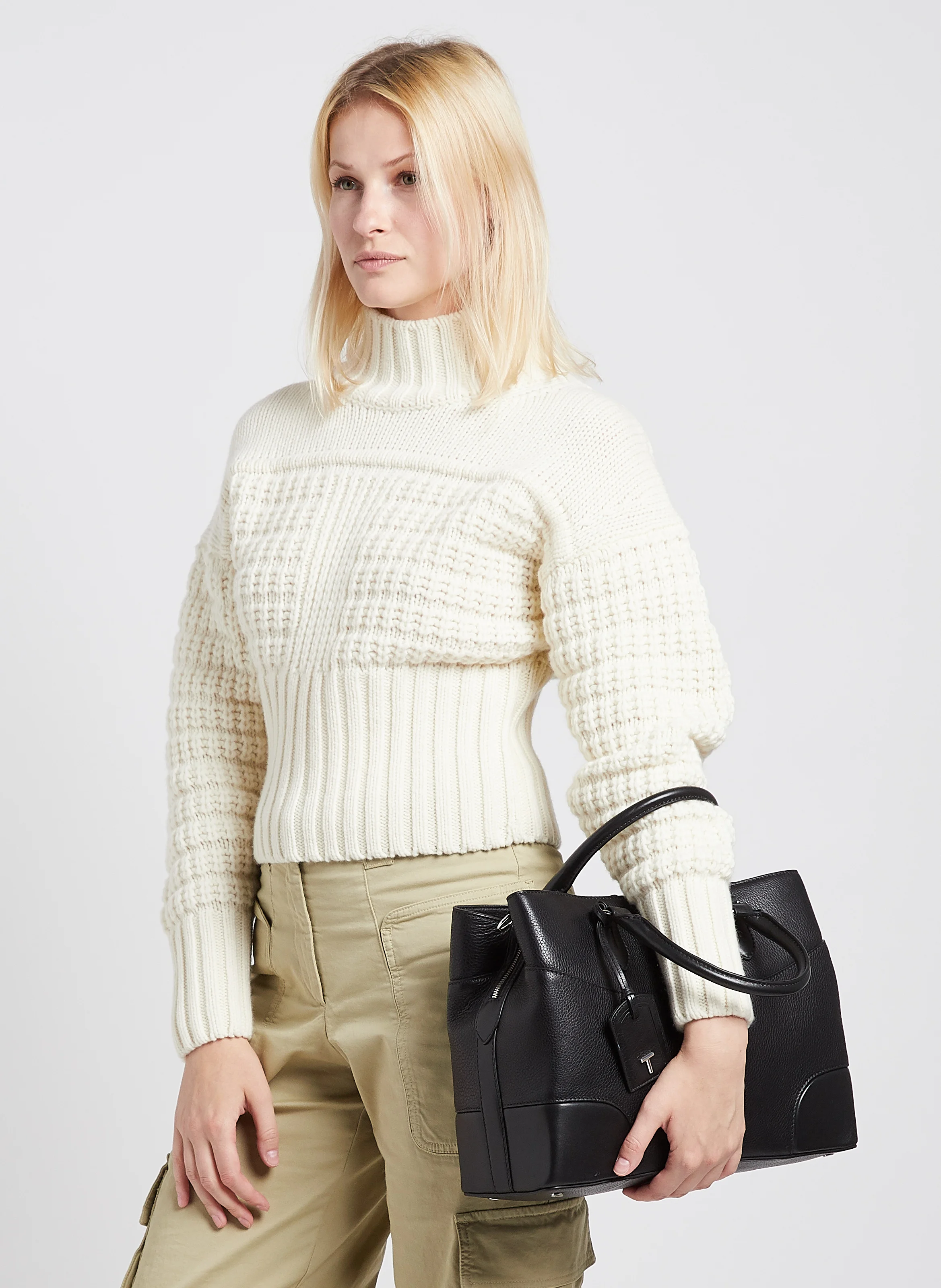 ROMY - Sac à main en cuir grainé| Noir