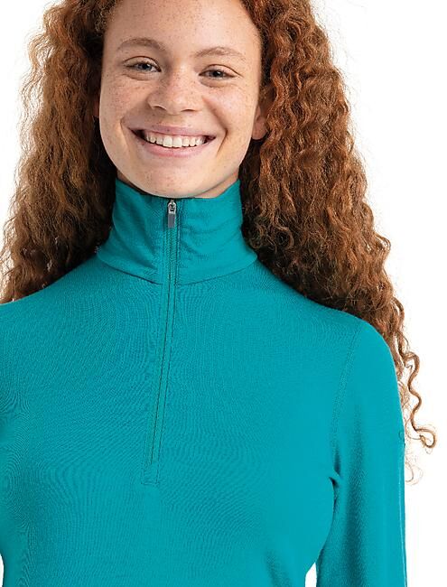ICEBREAKER - T-SHIRT ML DEMI ZIP OASIS HALPH ZIP W
