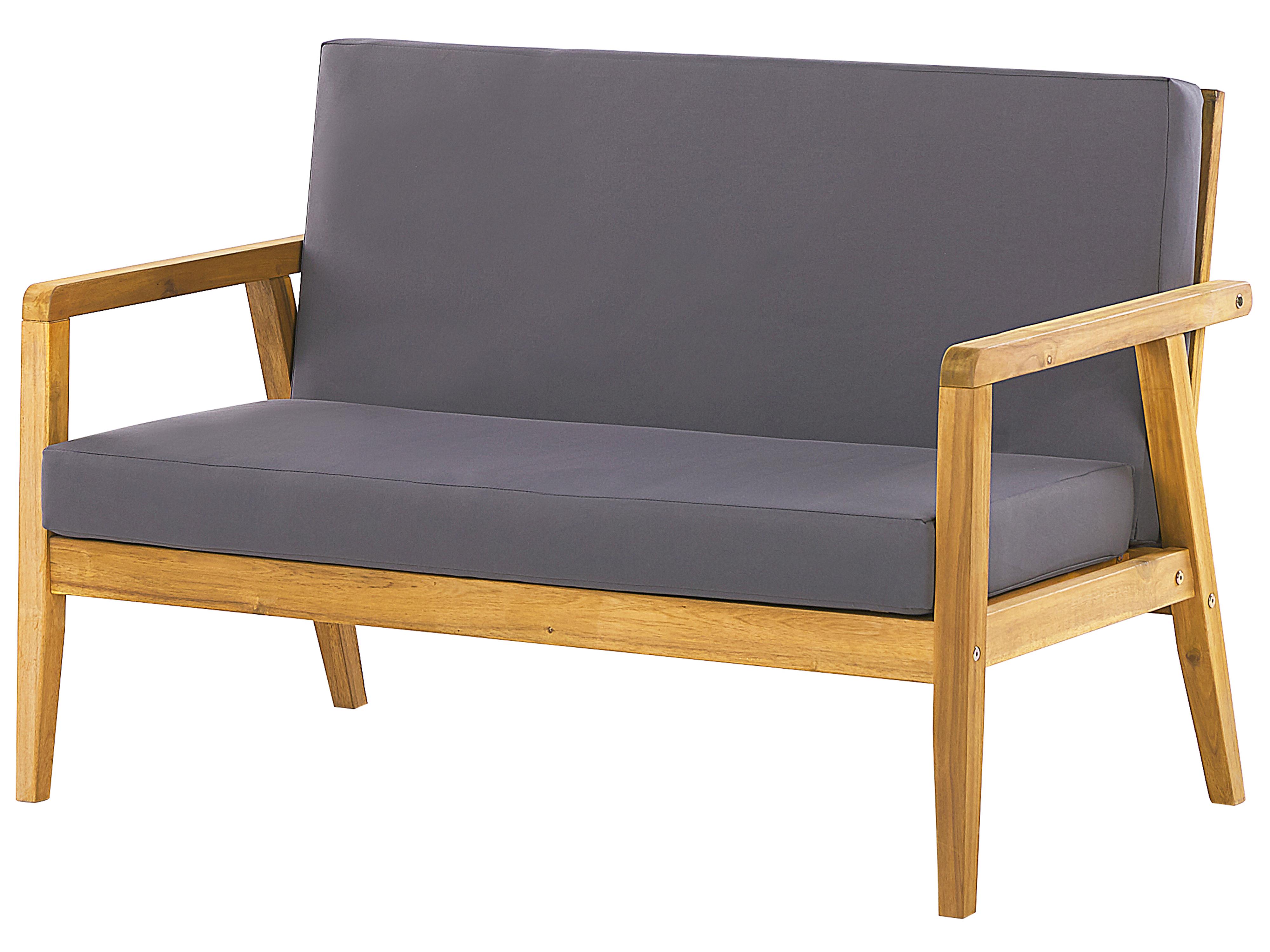 Loungeset met tafel 4-zits PALLANO Acaciahout Donkergrijs