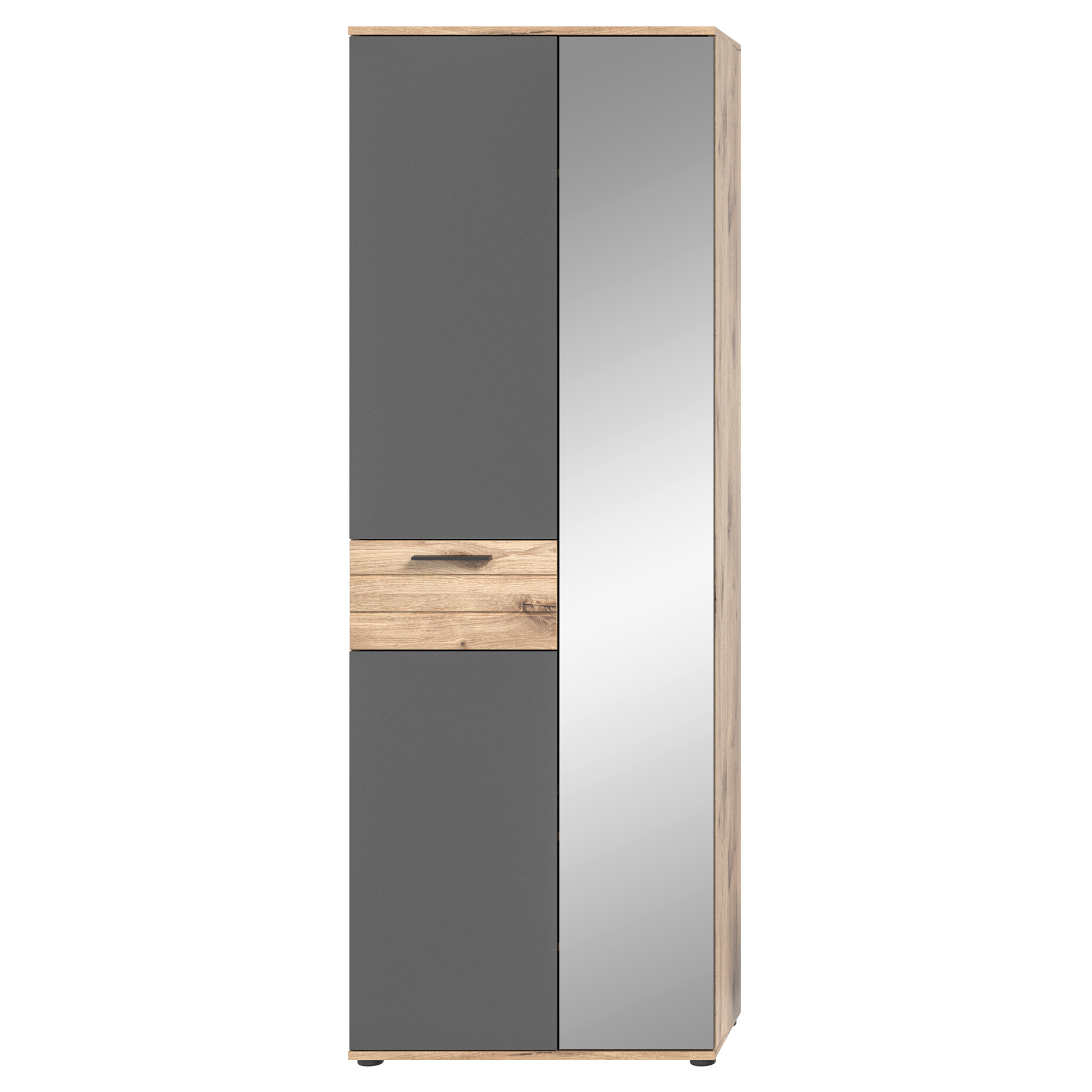 Garderobenschrank MASON - Nox Oak-Basalt grau - 70 cm
