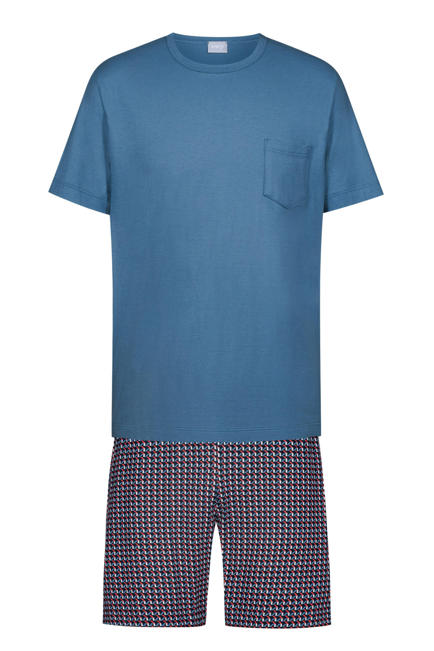 mey| Herren Schlafanzug Serie Diagonal Squares
