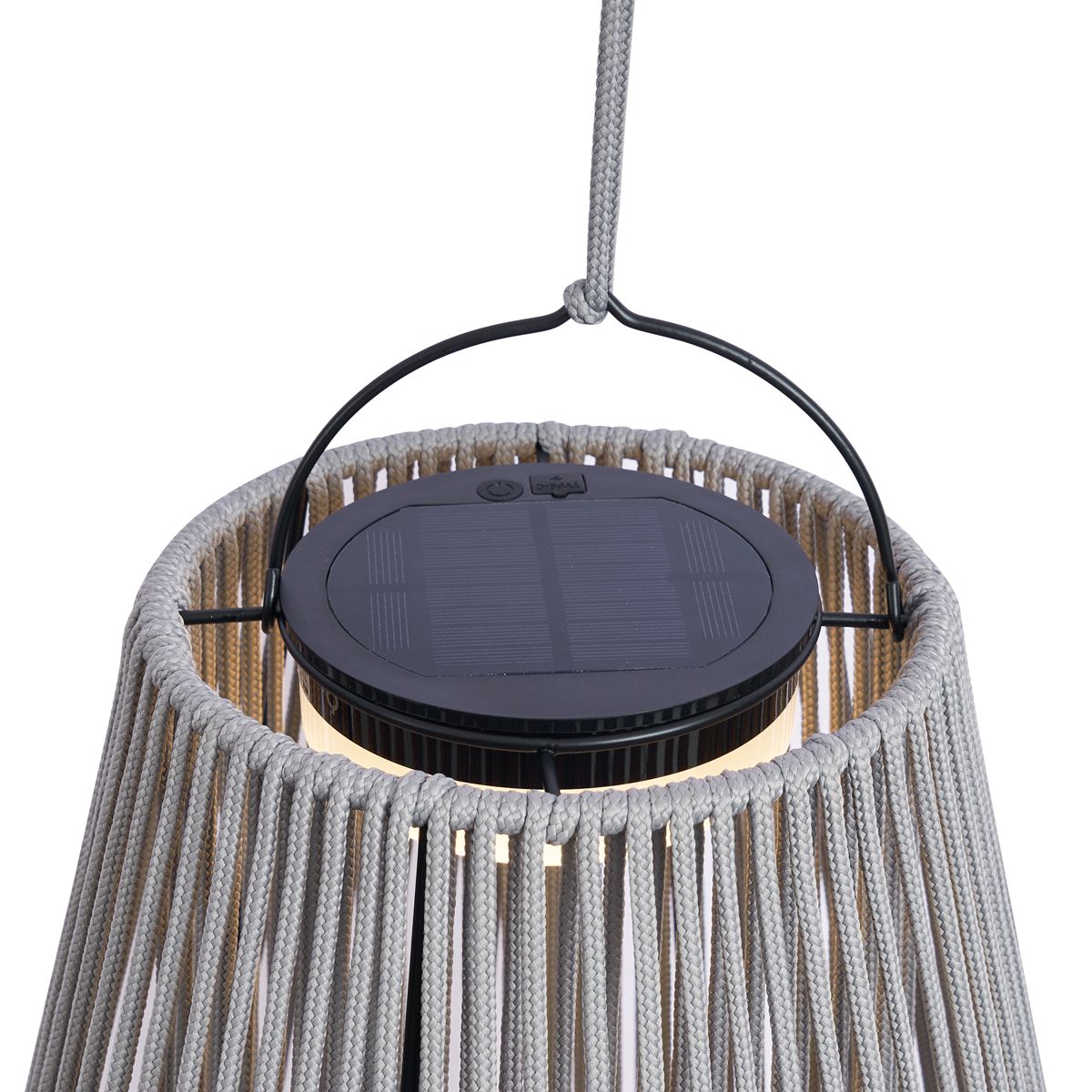 Bohemian tafellamp grijs incl. LED 3-staps dimbaar IP54 solar oplaadbaar - Duca