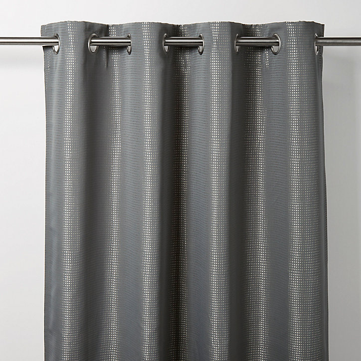 Rideau GoodHome Thanja gris l.140 x H.260 cm