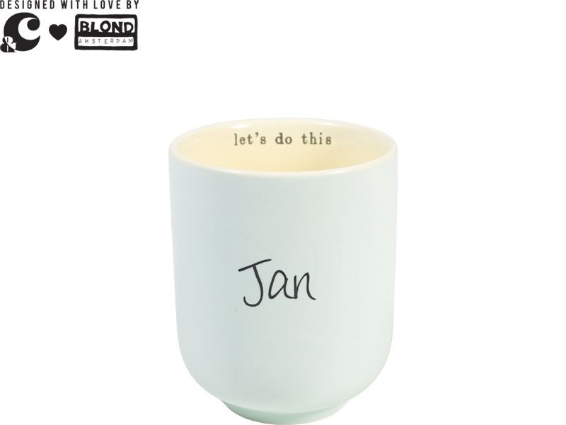Lichtgroen kopje zonder oor - Let's do this