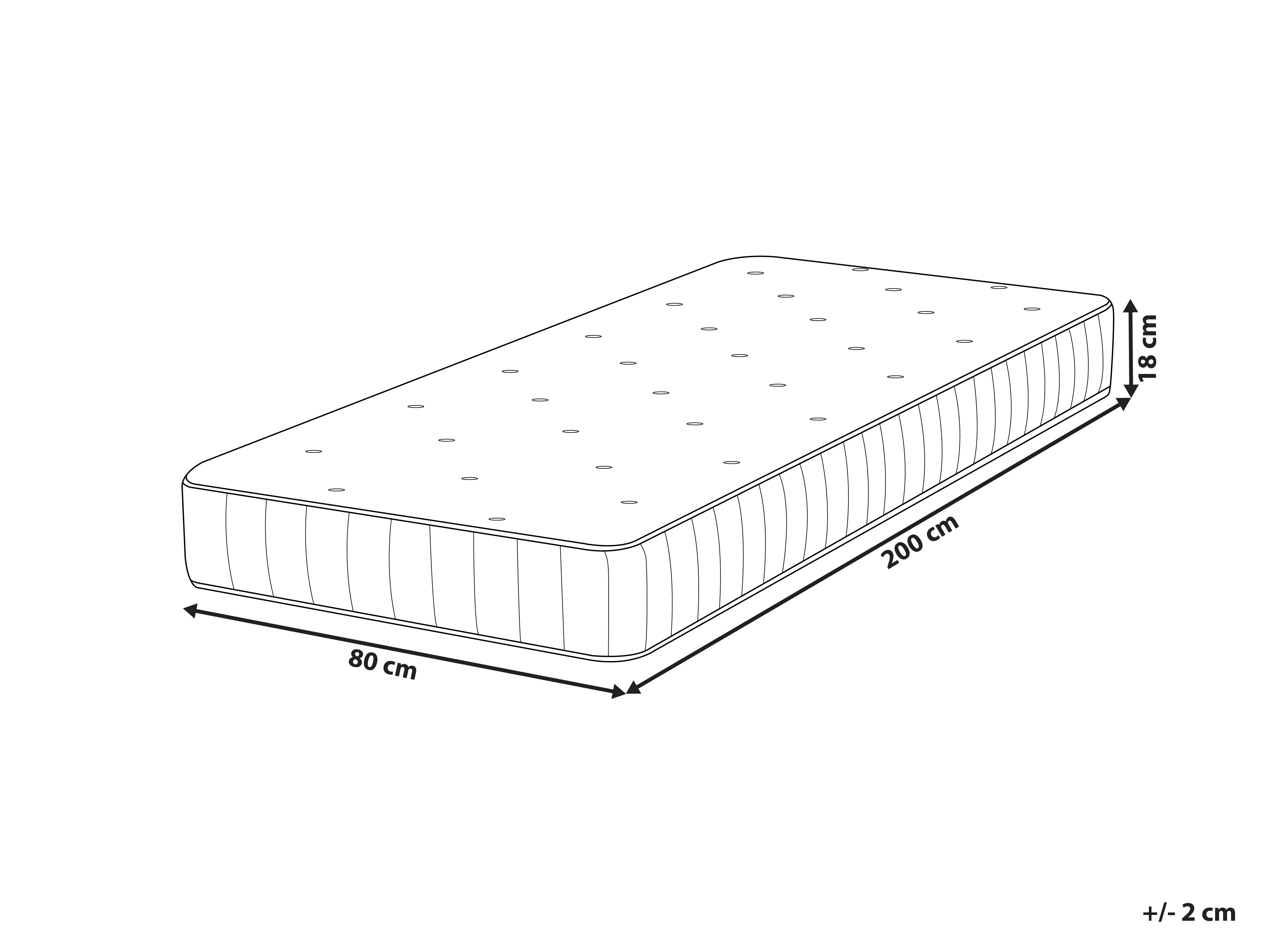 Pocketveringmatras DUO H3/4 Hard H2/3 Medium 80 x 200 cm