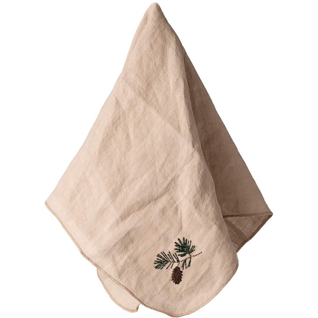 maileg stoffen servet - pine cone - 44x44 cm