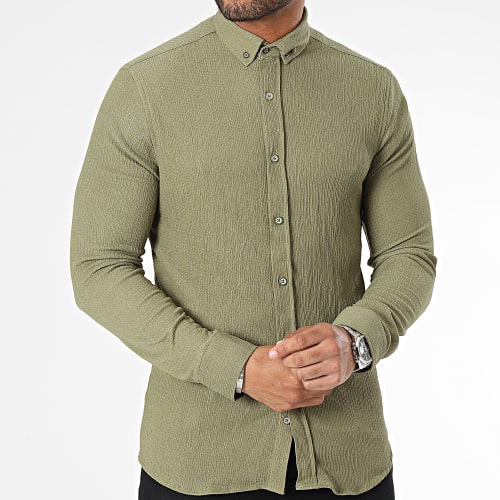 Chemise Manches Longues Vert Kaki