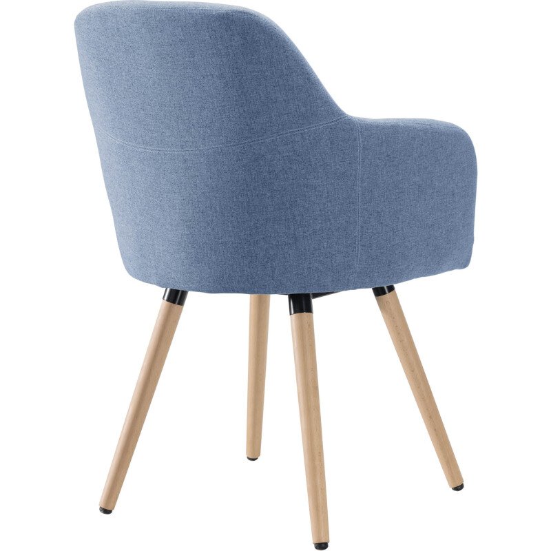 Fauteuil Bruneau Léon - Tissu - Pieds bois