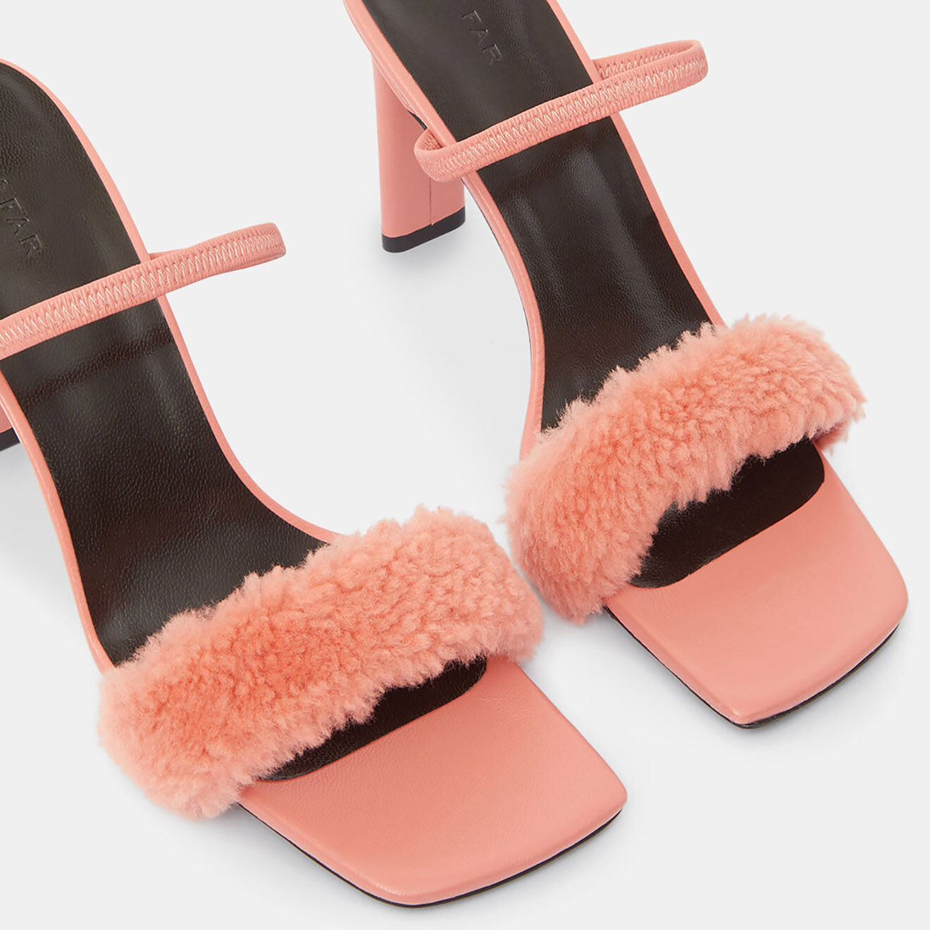 By Far Mules en Cuir Ada roses - Talon 10,5 cm