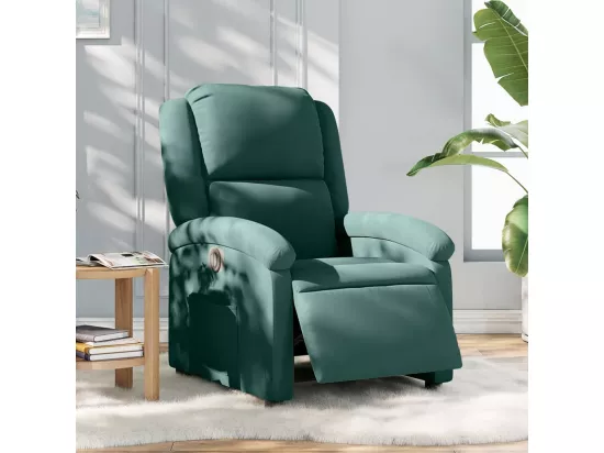 Fauteuil inclinable électrique vert foncé velours