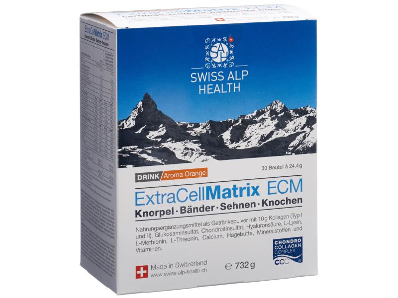Swiss Alp Health ExtraCellMatrix ECM Drink Orange 30 Beutel Getränkepulver