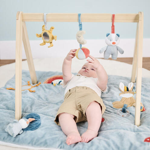 Arches en bois avec peluche Félix&Léo multicolore - NATTOU