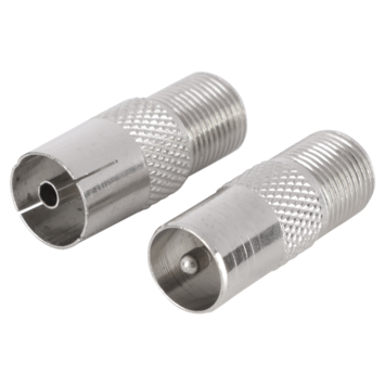 Q-Link coax adapter 1 male/FCON 1 female/FCON buitendraad