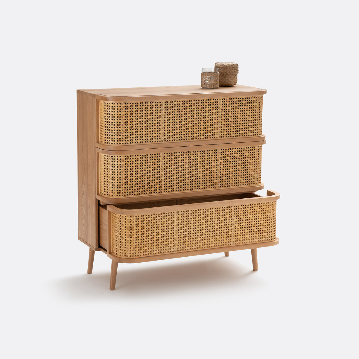 LA REDOUTE INTERIEURS<br>Cômoda com 3 gavetas em rattan Laora