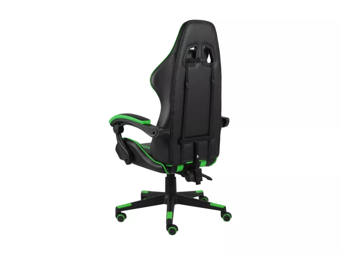 Fauteuil de jeux vidéo Noir et vert Similicuir