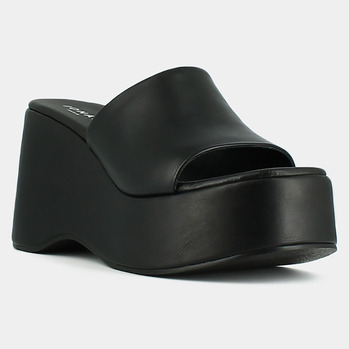 Jonak Mules en Cuir Naelle noires - Talon 9 cm